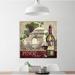 Fleur De Lis Living "Wine Café" Graphic Print on Wrapped Canvas in Gray/Yellow | 48 H x 48 W x 1.5 D in | Wayfair FDLL5407 42171593