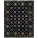 Blue/Navy 48 x 0.5 in Area Rug - Fleur De Lis Living Herzog Geometric Hand Knotted Wool Navy Area Rug Wool | 48 W x 0.5 D in | Wayfair