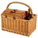 Arlmont & Co. Willow Picnic Basket Wicker or Wood in Brown | 11.5 H x 17 W x 11.5 D in | Wayfair FRPK1520 42688856