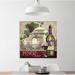 Fleur De Lis Living "Wine Café" Graphic Print on Wrapped Canvas in Gray/Yellow | 24 H x 24 W x 1.5 D in | Wayfair FDLL5407 42171590