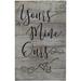 Gracie Oaks 'Yours Mine Ours' Textual Art on Wood in Brown | 21 H x 14 W x 2 D in | Wayfair GRKS7614 42310786