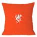 Highland Dunes Buoi Indoor/Outdoor Sunbrella Throw pillow Polyester/Polyfill/Sunbrella® in Orange | 18 H x 18 W in | Wayfair HLDS5711 41053478