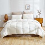 Highland Feather Budapest 750 Fill Power All Season Hungarian Goose Down 500TC Comforter Goose Down in White | 64 H x 88 W x 2 D in | Wayfair