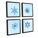 The Holiday Aisle® Winter Snowflakes by Scott Medwetz - 4 Piece Floater Frame Print Set on Canvas Canvas | 48 H x 48 W x 2 D in | Wayfair