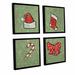 The Holiday Aisle® Winter Christmas Pop Art 4 Piece Framed Graphic Art on Canvas Set Canvas in White | 36 H x 36 W x 2 D in | Wayfair
