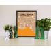 Highland Dunes 'Long Beach City Map' Graphic Art Print Poster in Light Orange Paper in White | 36 H x 24 W x 0.05 D in | Wayfair HLDS8248 43631323