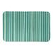 Harriet Bee Binx Rectangle Non-Slip Striped Bath Rug Polyester in Green | Wayfair HRBE1375 44253578