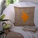 Caroline's Treasures Angel Fish Burlap Indoor/Outdoor Throw Pillow Polyester/Polyfill blend in Orange | 14 H x 14 W x 4 D in | Wayfair