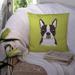 Caroline's Treasures Checkered Boston Terrier Indoor/Outdoor Throw Pillow Polyester/Polyfill blend | 14 H x 14 W x 4 D in | Wayfair BB1139PW1414