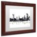 Trademark Fine Art 'Pittsburgh PA Skyline BG-1' Framed Graphic Art on Canvas Canvas, Wood in Green | 11 H x 14 W x 0.75 D in | Wayfair