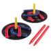 Hey! Play! 12 Pieces Rubber Horseshoe Set Plastic in Black/Blue/Red | 13.5 H x 12 W x 12 D in | Wayfair M350028