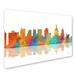 Trademark Fine Art 'Philadelphia Pennsylvania Skyline II' Graphic Art on Wrapped Canvas Canvas | 16 H x 24 W x 2 D in | Wayfair MW0102-C1624GG