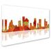 Trademark Fine Art 'Houston Texas Skyline II' Graphic Art on Wrapped Canvas Metal | 22 H x 32 W x 2 D in | Wayfair MW0089-C2232GG