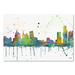 Trademark Fine Art 'Detroit Michigan Skyline Mclr-1' Graphic Art Print on Wrapped Canvas Canvas | 16 H x 24 W x 2 D in | Wayfair MW0210-C1624GG