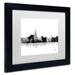 Trademark Fine Art 'Santa Fe New Mexico Skyline BG-1' Matted Framed Graphic Art on Canvas Canvas, Wood | 11 H x 14 W x 0.5 D in | Wayfair