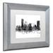 Trademark Fine Art 'Toledo Ohio Skyline BG-1' Framed Graphic Art on Canvas Canvas, Wood | 11 H x 14 W x 0.5 D in | Wayfair MW0176-S1114MF