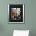 Trademark Fine Art 'Paris Stroll II' Framed Photographic Print on Canvas Canvas, Wood | 14 H x 11 W x 0.5 D in | Wayfair WAP0133-S1114BMF