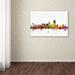 Trademark Fine Art 'San Francisco City Skyline' Graphic Art Print on Canvas Canvas | 16 H x 24 W x 2 D in | Wayfair MT0547-C1624GG