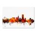 Trademark Fine Art San Francisco City Skyline III by Michael Tompsett - Graphic Art Print on Canvas Canvas | 12 H x 19 W x 2 D in | Wayfair