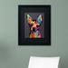 Trademark Fine Art 'Chihuahua Dog Gray'by Michael Tompsett Framed Graphic Art on Canvas Canvas | 20 H x 16 W x 0.5 D in | Wayfair MT0937-B1620BMF