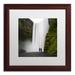 Trademark Fine Art 'Skogafoss for Two' Framed Photographic Print on Canvas Canvas, Wood | 16 H x 16 W x 0.5 D in | Wayfair PSL0817-W1616MF