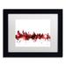 Trademark Fine Art 'Liverpool Skyline Red 2' Framed Graphic Art on Canvas Canvas | 11 H x 14 W x 0.5 D in | Wayfair MT1163-B1114MF