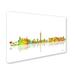 Trademark Fine Art 'Las Vegas Nevada Skyline' Graphic Art on Wrapped Canvas Canvas | 12 H x 19 W x 2 D in | Wayfair MW0092-C1219GG