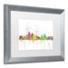 Trademark Fine Art 'Kansas City Missouri Skyline ' Matted Framed Graphic Art Canvas, Wood | 11 H x 14 W x 0.5 D in | Wayfair MW0219-S1114MF