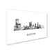 Trademark Fine Art 'Austin Texas Skyline WB-BW' Graphic Art on Wrapped Canvas Canvas | 16 H x 24 W x 2 D in | Wayfair MW0417-C1624GG