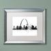 Trademark Fine Art 'St Louis Missouri Skyline' Matted Framed Graphic Art Canvas, Wood | 16 H x 20 W x 0.5 D in | Wayfair MW0184-S1620MF