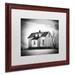 Trademark Fine Art 'Feels Like Home' Matted Framed Print on Canvas Canvas, Wood in Black/White | 11 H x 14 W x 0.5 D in | Wayfair PSL0540-W1114MF