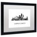 Trademark Fine Art 'Corpus Christi Texas Skyline WB-BW' Framed Graphic Art on Canvas Canvas, Wood | 16 H x 20 W x 0.5 D in | Wayfair MW0430-B1620MF