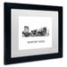 Trademark Fine Art "Newport News VA Skyline WB-BW" by Marlene Watson Framed Graphic Art Canvas, Wood in Black/White | 11 H x 14 W x 0.5 D in | Wayfair