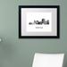 Trademark Fine Art 'Trenton New Jersey Skyline WB-BW' Framed Graphic Art on Canvas Canvas, Wood | 16 H x 20 W x 0.5 D in | Wayfair MW0503-B1620MF