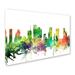 Trademark Fine Art 'Houston Texas Skyline SP' Graphic Art Print on Wrapped Canvas Canvas | 16 H x 24 W x 2 D in | Wayfair MW0522-C1624GG
