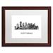 Trademark Fine Art "Scottsdale Arizona Skyline WB-BW" by Marlene Watson Framed Graphic Art Canvas, Wood in Black/White | Wayfair MW0494-W1620MF