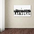 Trademark Fine Art "Las Vegas BG-2" Graphic Art on Wrapped Canvas Metal in Black/White | 22 H x 32 W x 2 D in | Wayfair MW0332-C2232GG