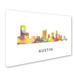 Trademark Fine Art 'Austin Texas Skyline WB-1' Graphic Art on Wrapped Canvas Canvas | 16 H x 24 W x 2 D in | Wayfair MW0347-C1624GG