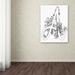 Trademark Fine Art 'Flower Girls 17' KCDoodleArt Graphic Art on Wrapped Canvas in White/Black | 47 H x 35 W x 2 D in | Wayfair ALI3619-C3547GG
