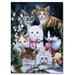 Trademark Fine Art 'Kittens' Graphic Art Print on Wrapped Canvas in White/Black | 47 H x 35 W x 2 D in | Wayfair ALI1910-C3547GG