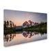 Trademark Fine Art "Picture Lake Dusk" by Pierre Leclerc Photographic Print on Wrapped Canvas in White | 30 H x 47 W x 2 D in | Wayfair