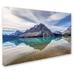 Trademark Fine Art "Bow Lake Blue" by Pierre Leclerc Photographic Print on Wrapped Canvas Metal | 22 H x 32 W x 2 D in | Wayfair PL0337-C2232GG