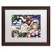 Trademark Fine Art Jenny Newland Meowy Christmas 2 - Picture Frame Print on Canvas Canvas | 16 H x 20 W x 0.75 D in | Wayfair ALI1919-W1620MF