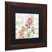 Trademark Fine Art 'Sweet Pea' by Color Bakery Framed Graphic Art 11.0 H x 11.0 W x 0.5 D in red/orange/pink/brownCanvas in Black | Wayfair