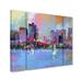 Trademark Fine Art 'Boston 3' by Richard Wallich 3 Piece Painting Print on Wrapped Canvas Set Metal | 24 H x 32 W x 2 D in | Wayfair