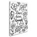 Trademark Fine Art 'Live Love Laugh' Graphic Art Print on Wrapped Canvas in Black/White | 24 H x 16 W x 2 D in | Wayfair ALI5528-C1624GG