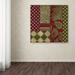 Trademark Fine Art 'Merry Christmas Patchwork III' by Color Bakery Graphic Art on Wrapped Canvas in Green | 14 H x 14 W x 2 D in | Wayfair