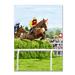 Trademark Fine Art 'Horse Racing' Print on Canvas in White/Black | 47 H x 35 W x 2 D in | Wayfair ALI8997-C3547GG