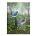 Trademark Fine Art 'Spring Bluebirds' Graphic Art Print on Wrapped Canvas in Green | 24 H x 18 W x 2 D in | Wayfair ALI12082-C1824GG
