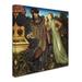 Trademark Fine Art 'King Mark & La Belle Iseult' Print on Wrapped Canvas in Green | 24 H x 24 W x 2 D in | Wayfair AA00285-C2424GG